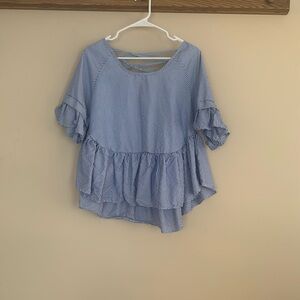 NWOT! Firth Blue Striped Women's Top
